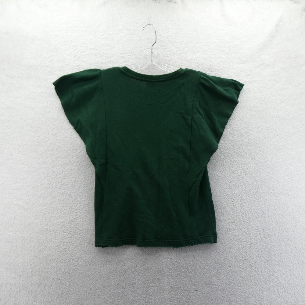 G-III 4Her Oakland Athletics Shirt Womens Medium Green Sequin Flutter Sleeve MLB - Picture 7 of 10